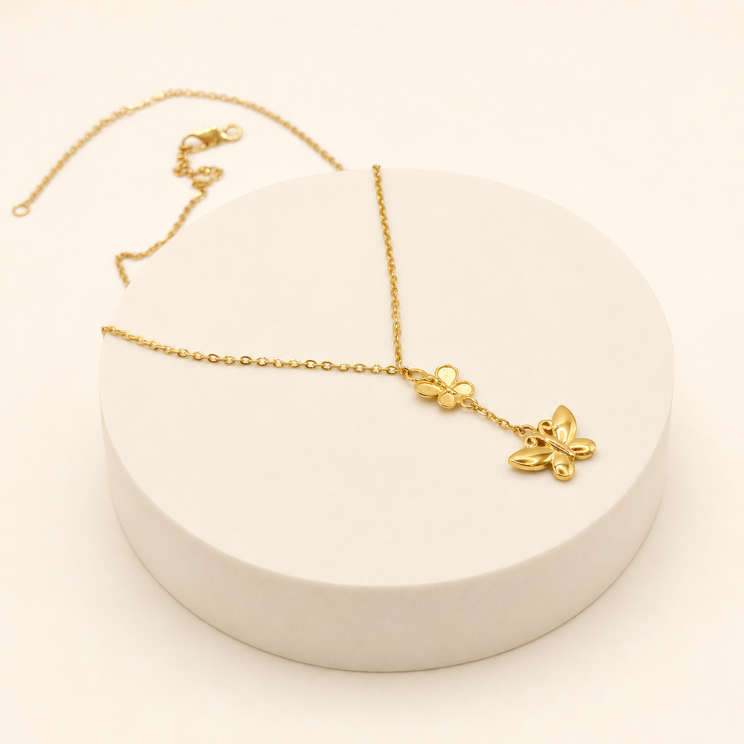 Butterfly Drop Small Necklace — 22ct Gold collection