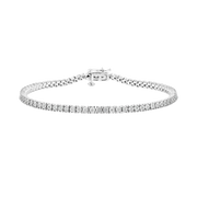 0.261ct TDW Diamond Tennis Bracelet in Sterling Silver