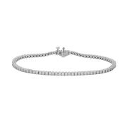 0.50ct TW Illusion Set Diamond Tennis Bracelet in Sterling Silver