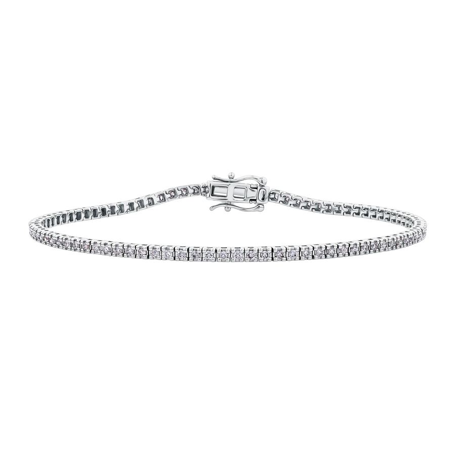 1.00ct TW Diamond Tennis Bracelet in 9ct White Gold