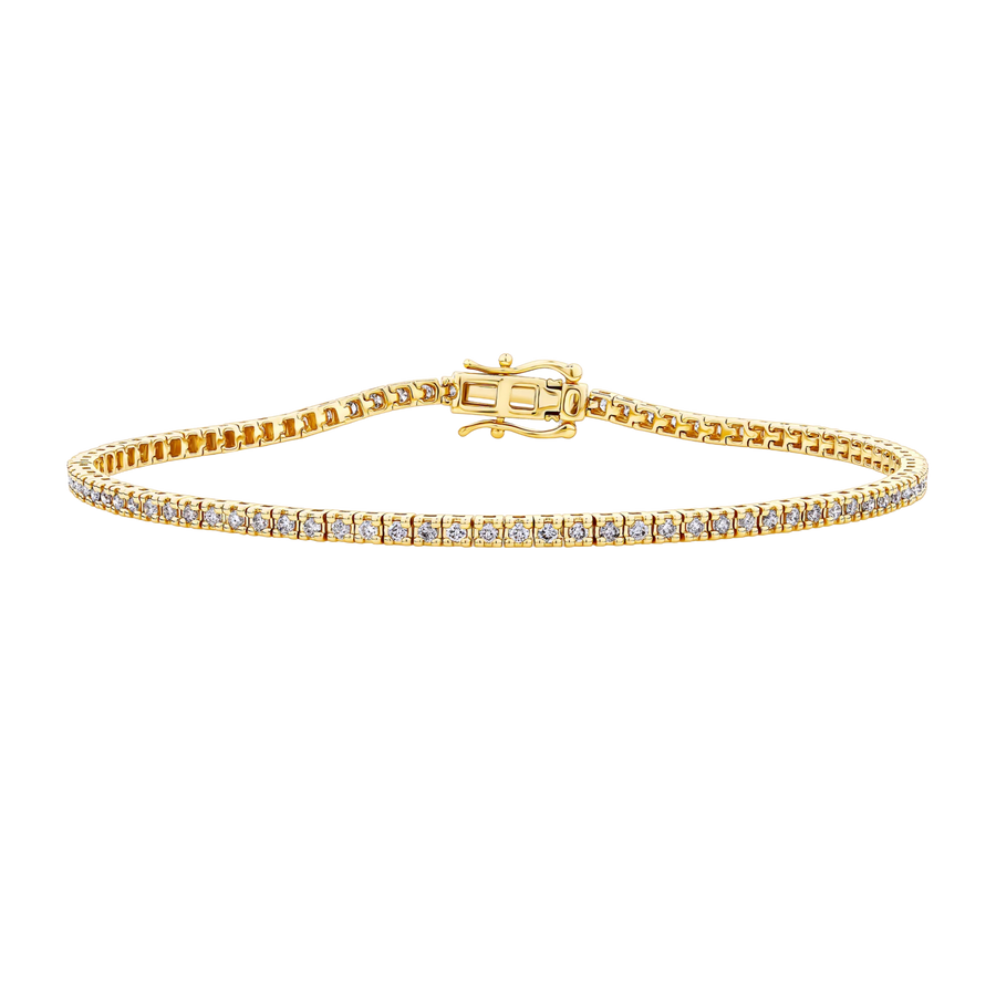 1.00ct TW Diamond Tennis Bracelet in 9ct Yellow Gold