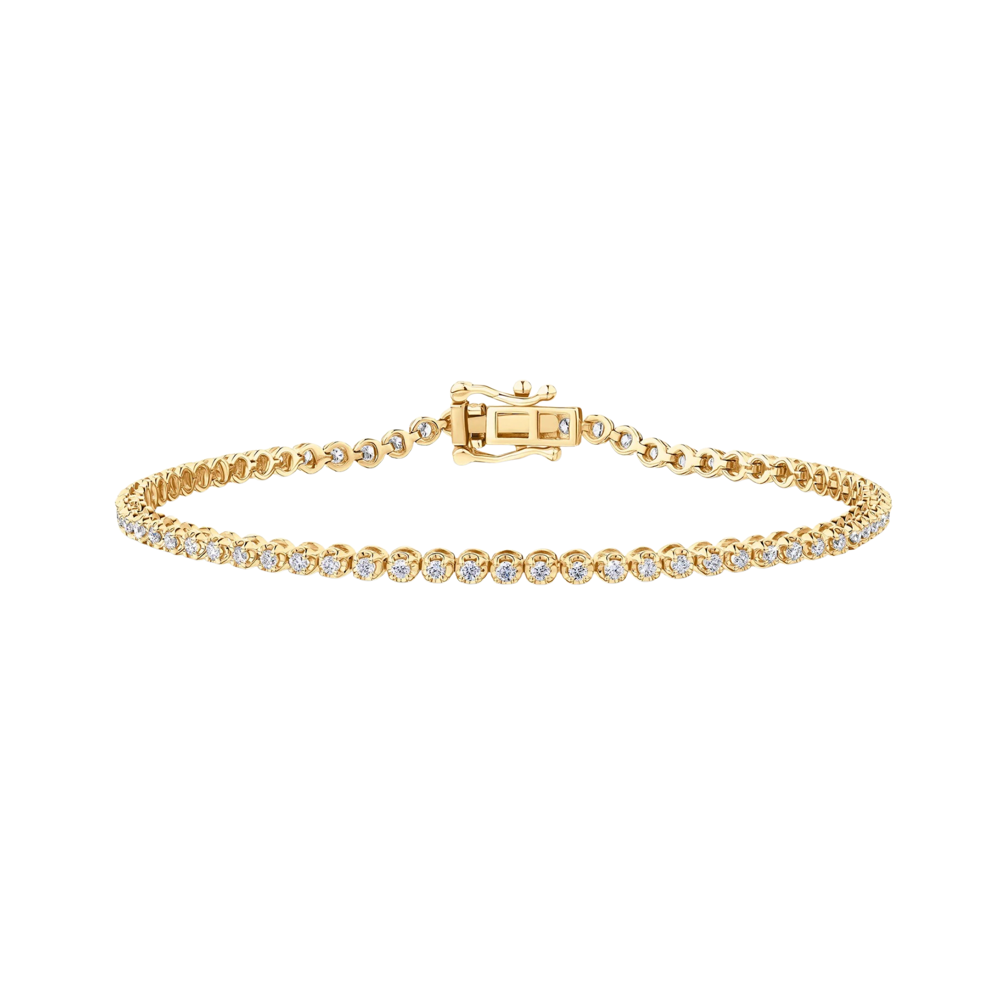 1.00ct TW Lab Grown Diamond Tennis Bracelet in 9ct Yellow Gold