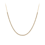 1.00ct TW Lab Grown Half Diamond Tennis Necklace in 9ct Yellow Gold