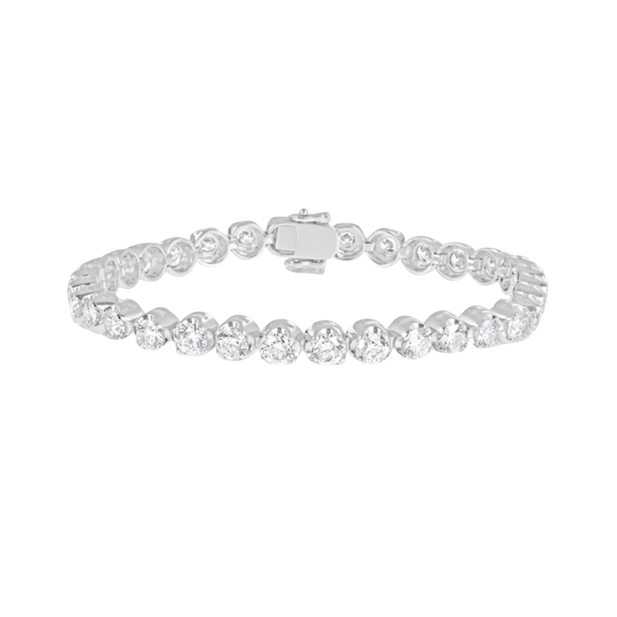 10.00ct TW Claw Set Diamond Bracelet in 18ct White Gold