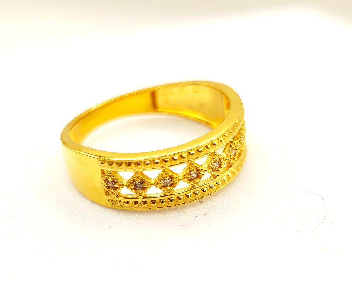 Geometric Gold Ring