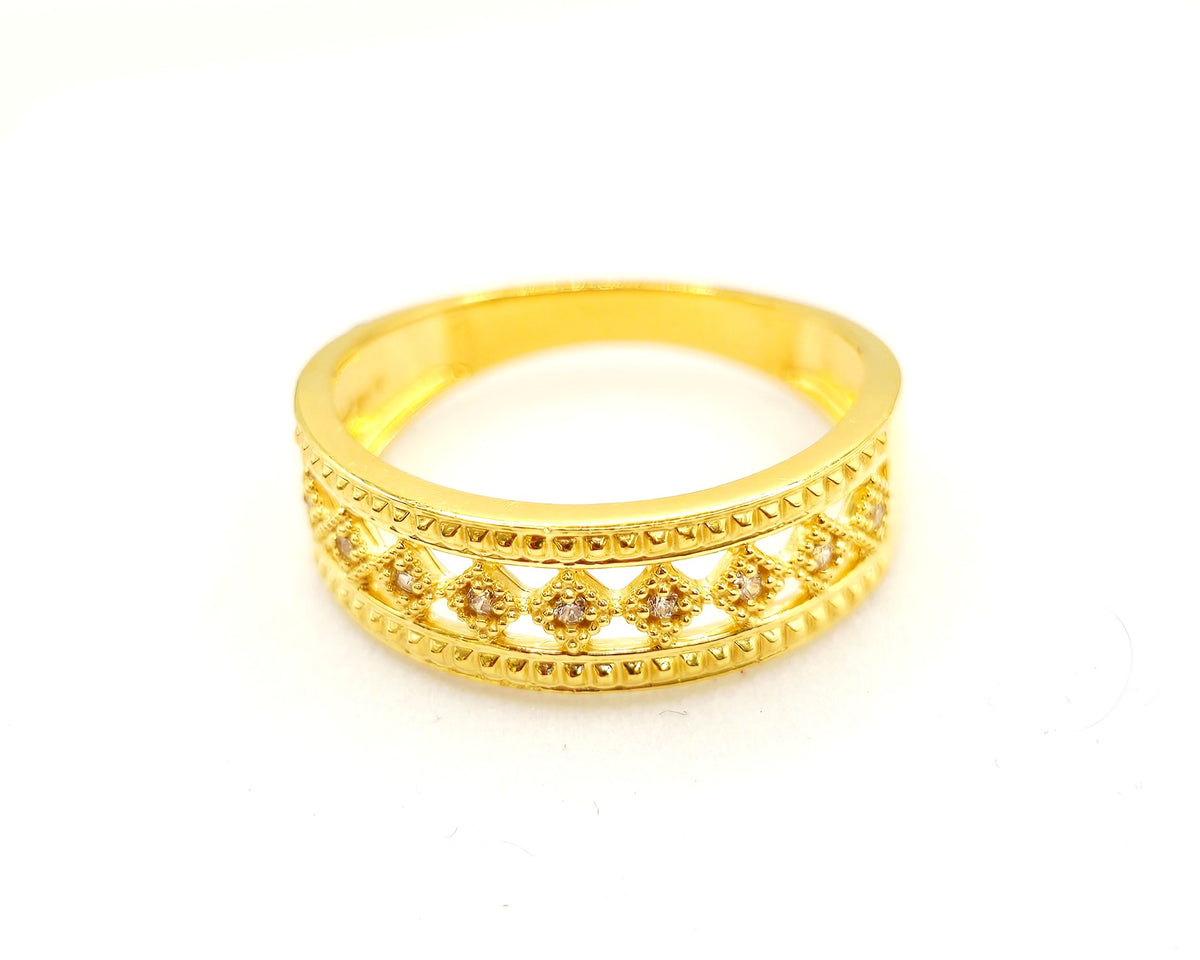 Geometric Gold Ring