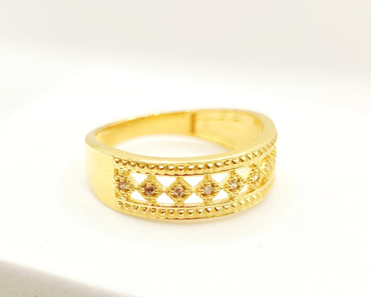 Geometric Gold Ring