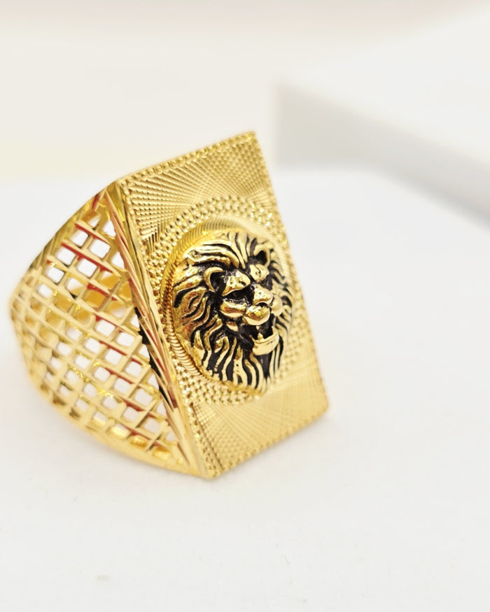 Lion Head Gold Ring
