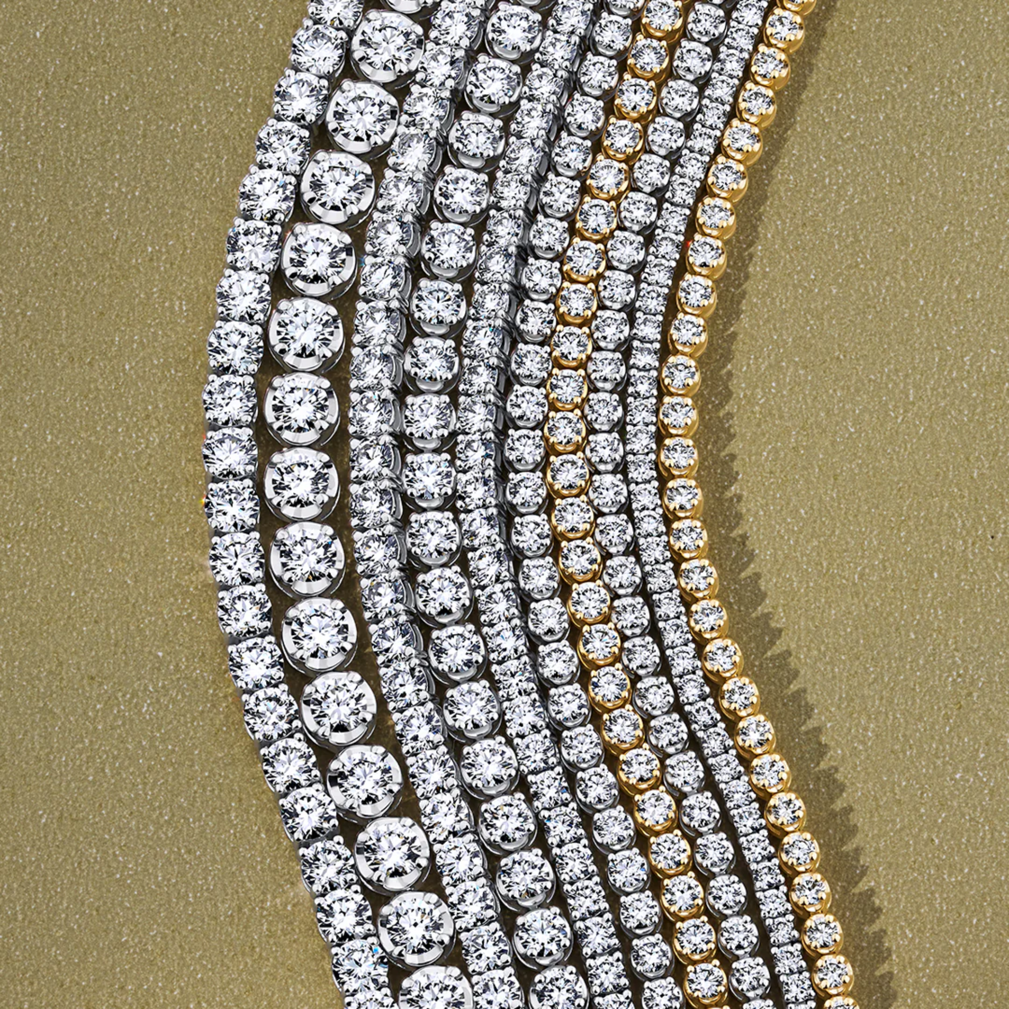 2.00ct TW Lab Grown Diamond Tennis Bracelet in 9ct Yellow Gold