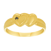 Children's Heart Polished Sapphire Ring in 9ct Yellow Gold