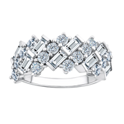 Cubic Zirconia Cluster Ring in Sterling Silver