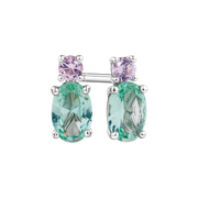 Cubic Zirconia Earrings in Sterling Silver Rhodium Plate
