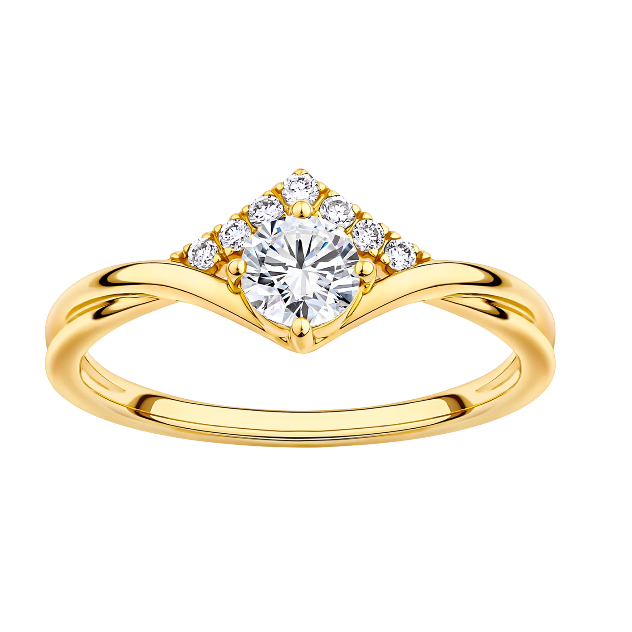 Everlasting Promise 0.50ct TW Lab Grown Diamond Round Brilliant Ring Set in 9ct Yellow Gold