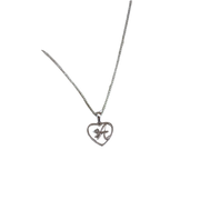 Initial Heart Pendant in Sterling Silver