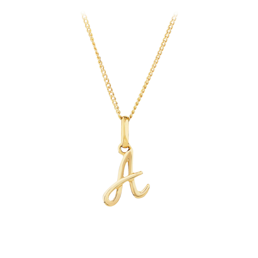 Initial Pendant in 9ct Yellow Gold