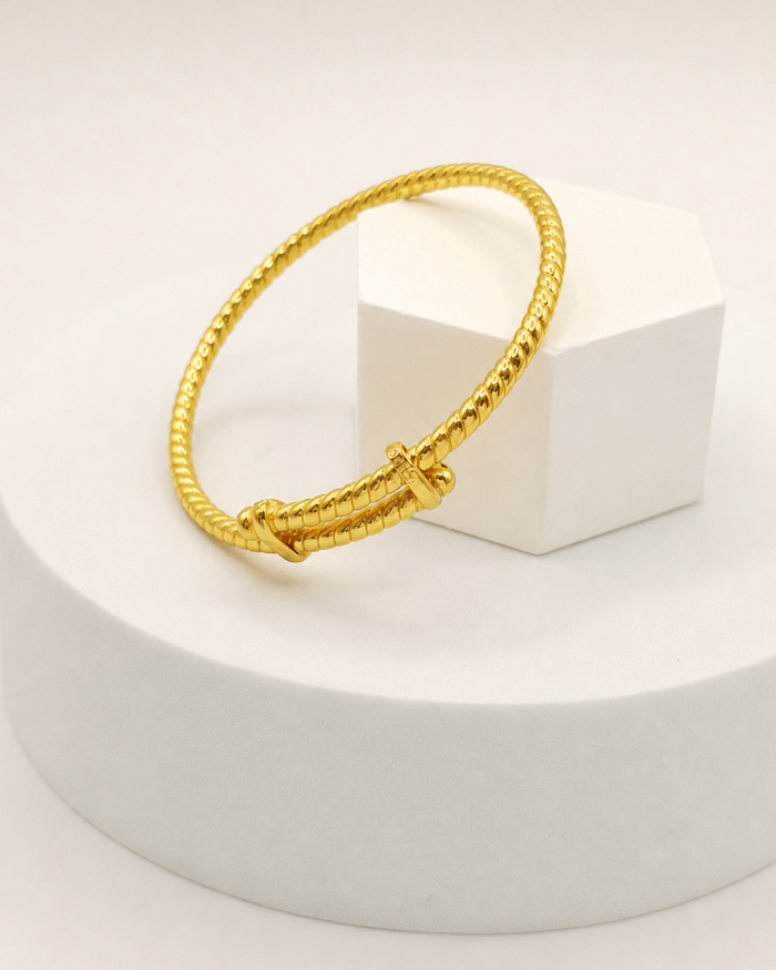Twisted Baby Kada in 22ct gold — view 1