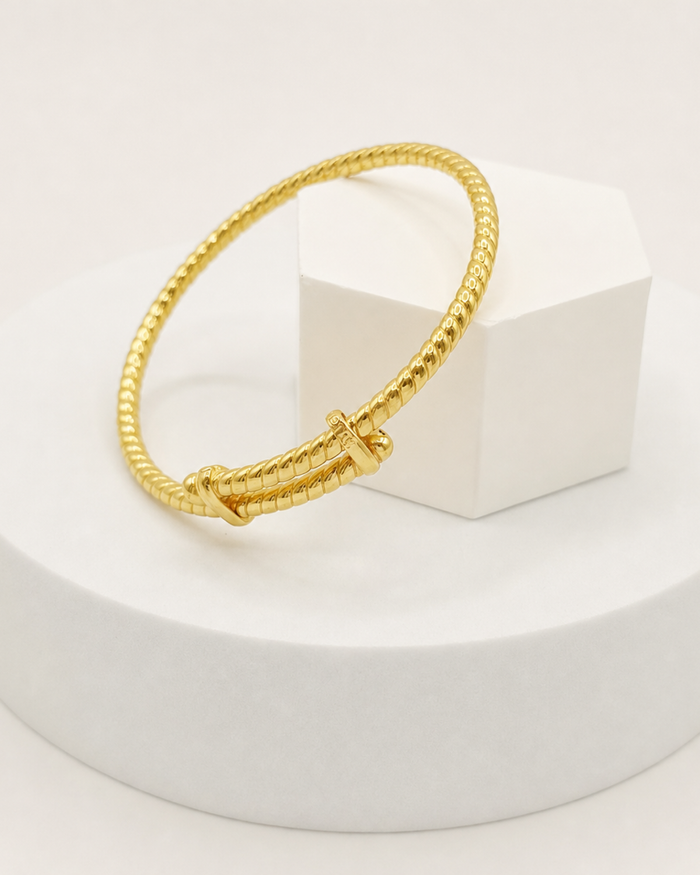 Twisted Baby Kada in 22ct gold — view 2