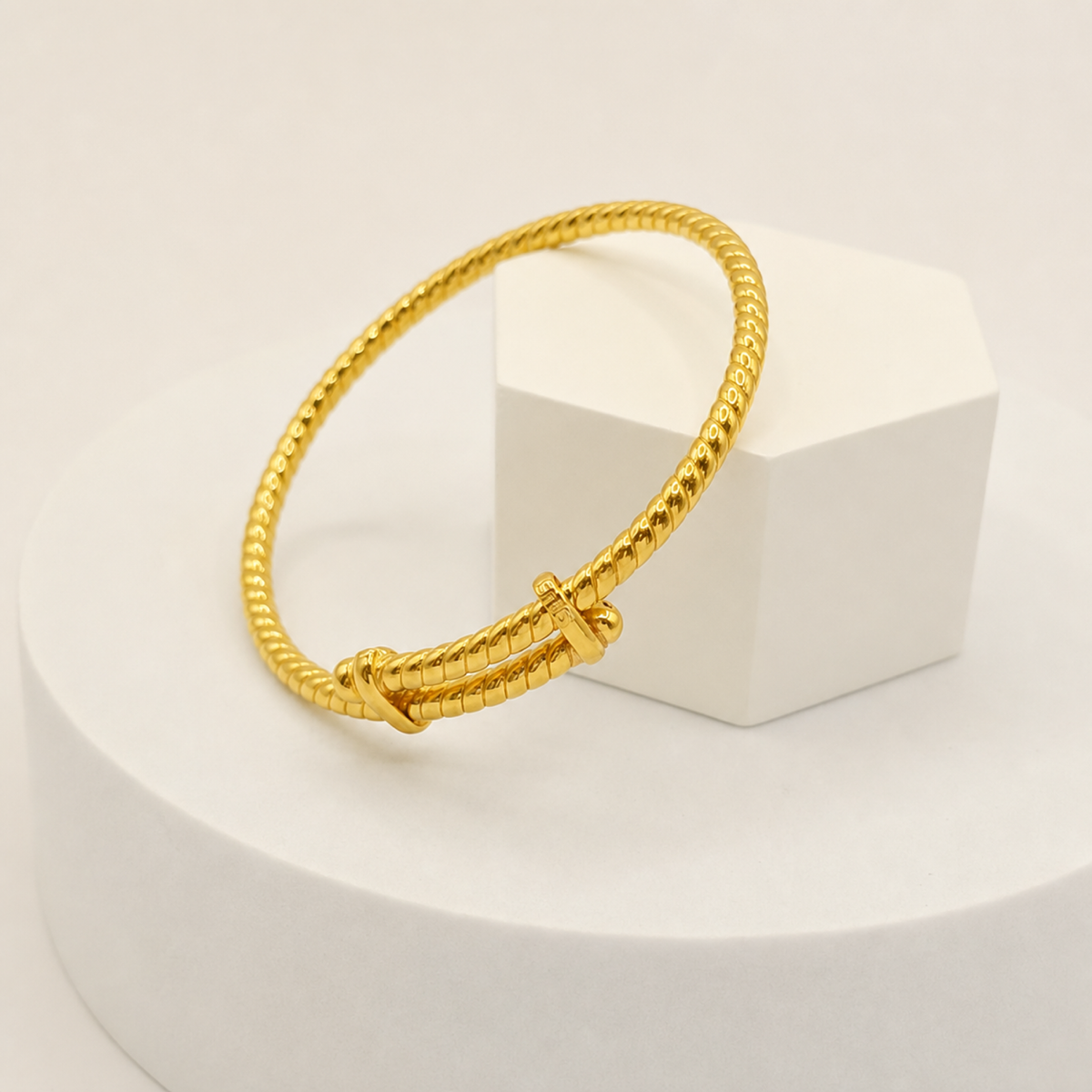 Twisted Baby Kada in 22ct gold — view 3