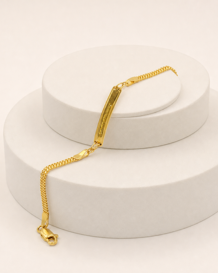 Baby ID Bracelet in 22ct gold — view 2
