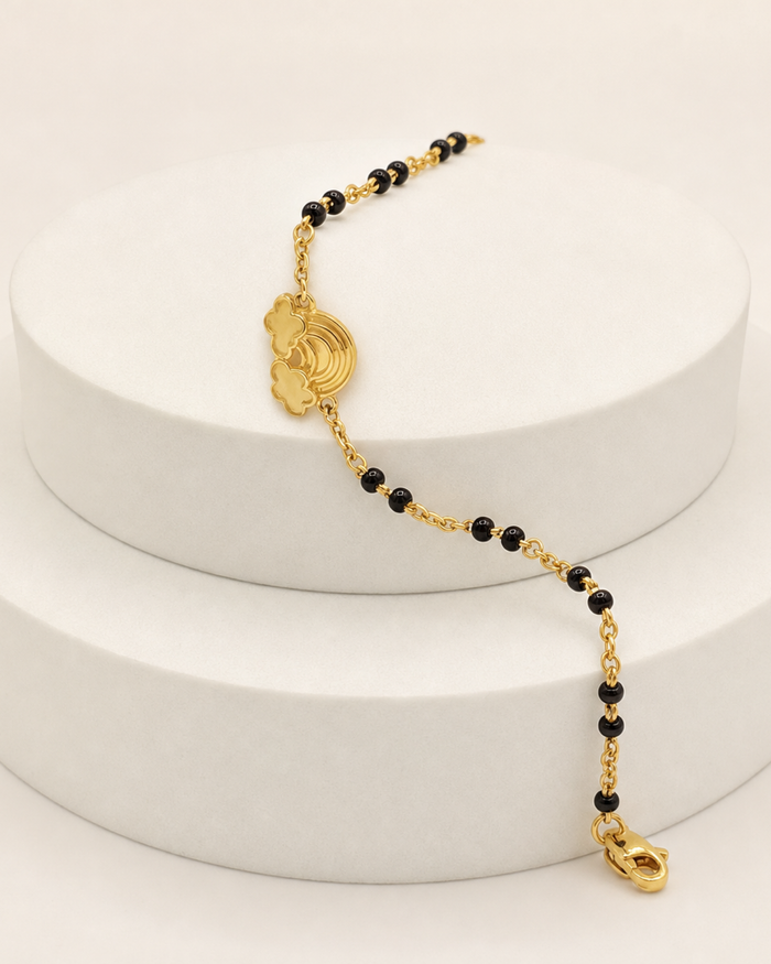 Rainbow Cloud Baby Bracelet in 22ct gold — view 1