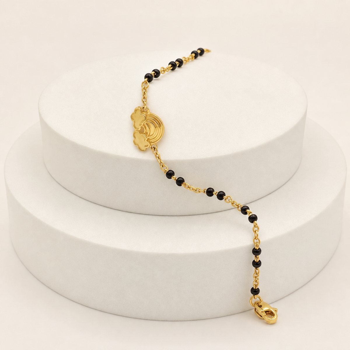 Rainbow Cloud Baby Bracelet in 22ct gold — view 1