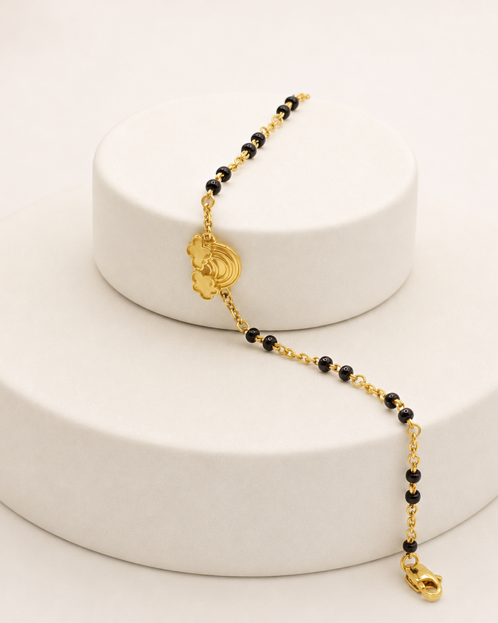 Rainbow Cloud Baby Bracelet in 22ct gold — view 2