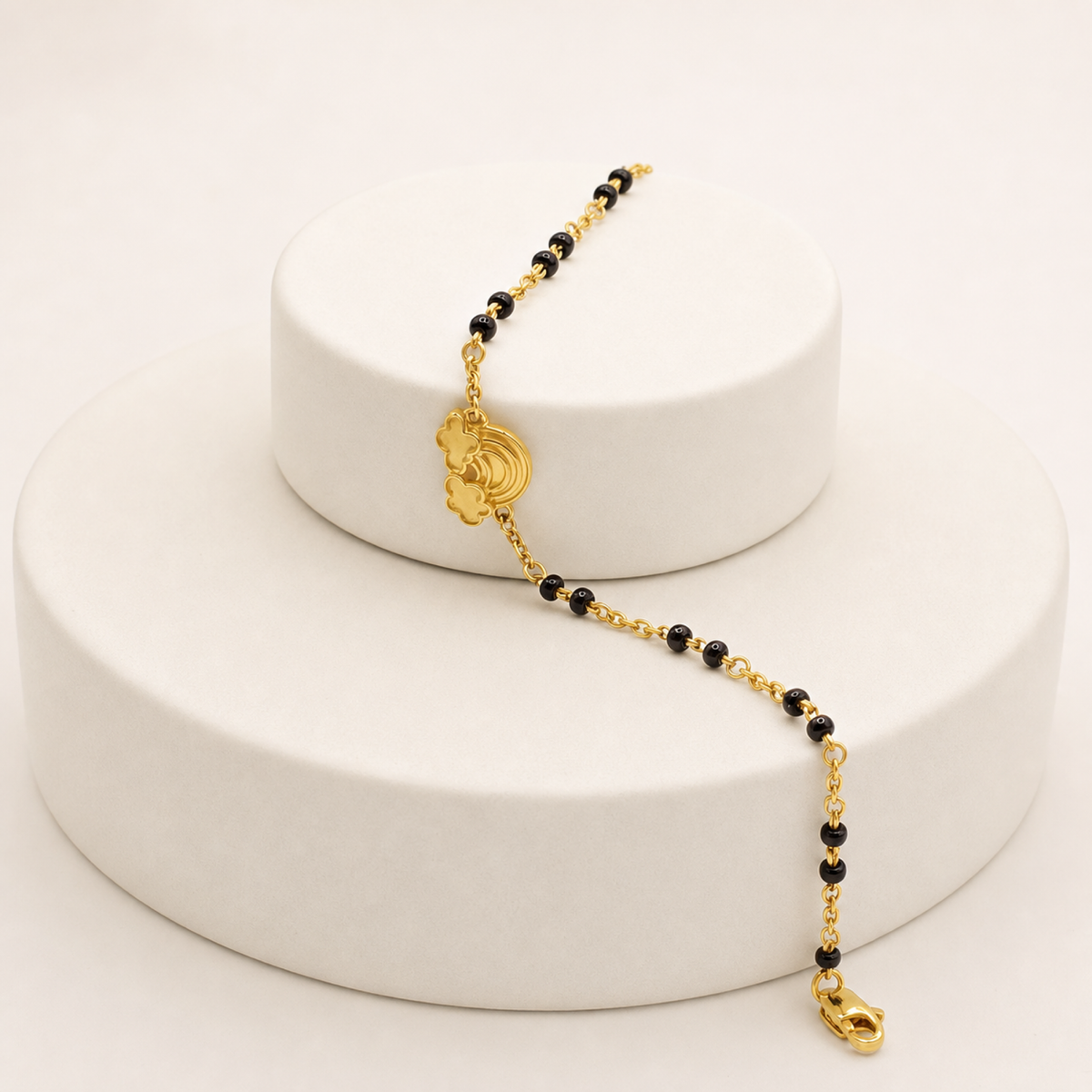Rainbow Cloud Baby Bracelet in 22ct gold — view 2