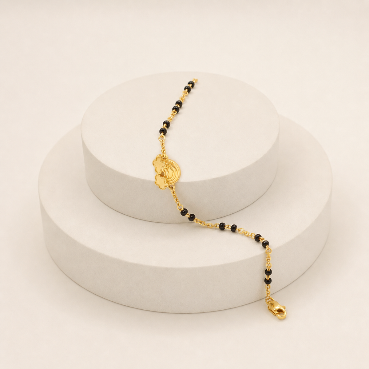 Rainbow Cloud Baby Bracelet in 22ct gold — view 3