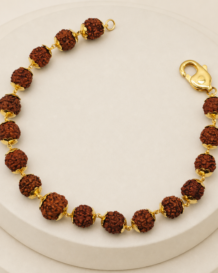 Rudraksha Men's Bracelet in 22ct gold — view 2
