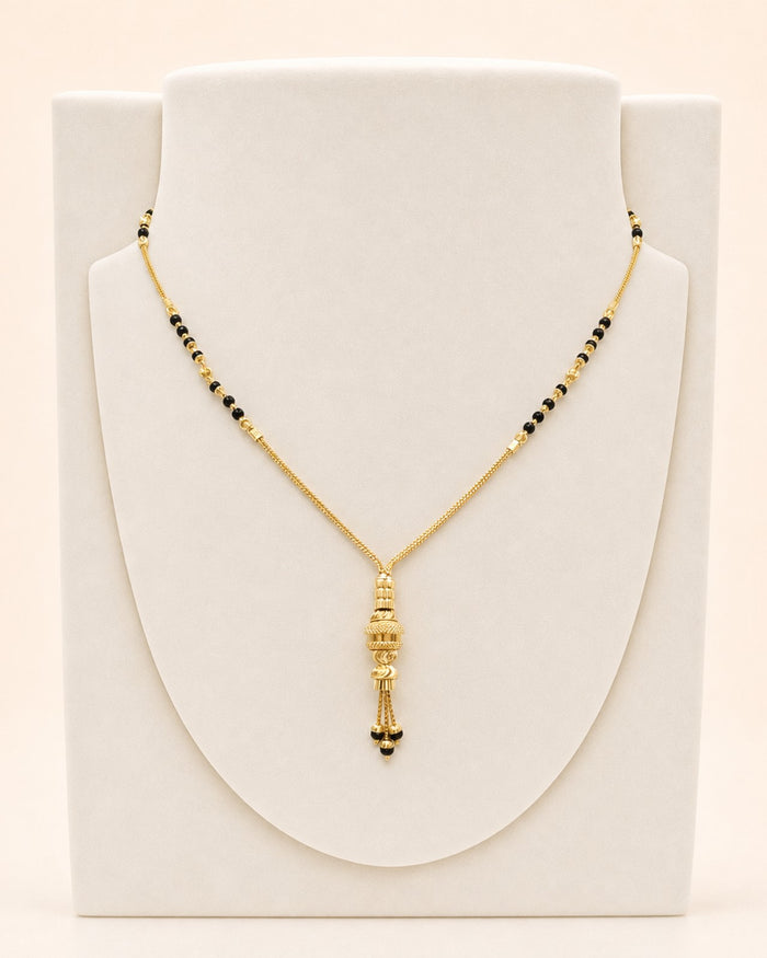 Barrel Drop Mangalsutra in 22ct gold — view 1