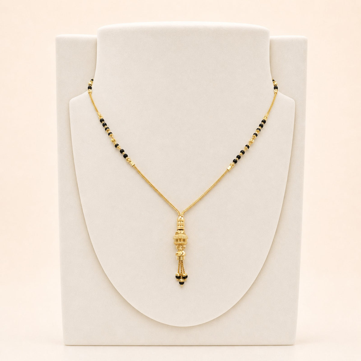 Barrel Drop Mangalsutra in 22ct gold — view 1