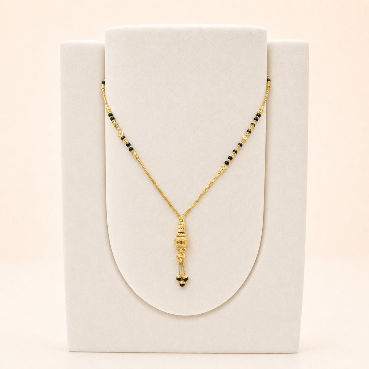Barrel Drop Mangalsutra in 22ct gold — view 2