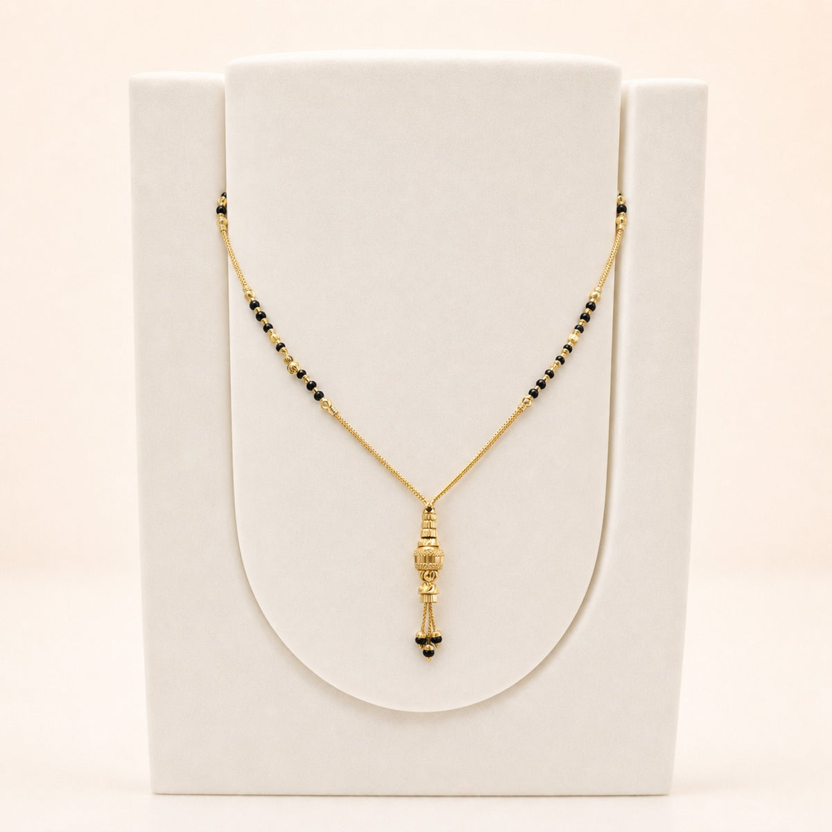 Barrel Drop Mangalsutra in 22ct gold — view 3