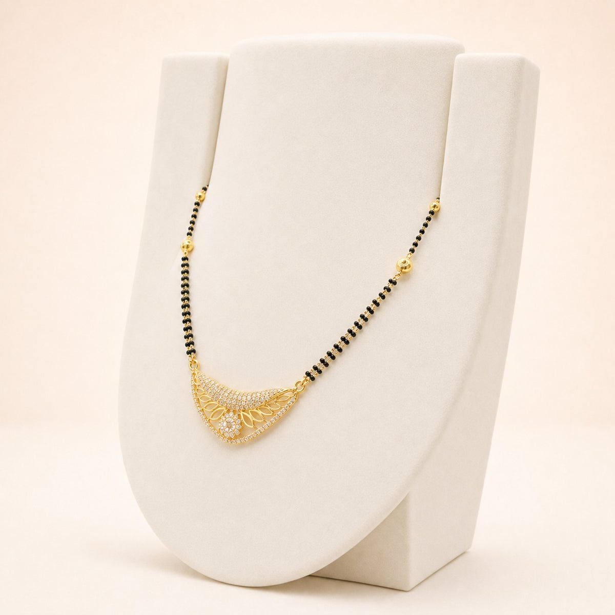 Crescent Mangalsutra in 22ct gold — view 1