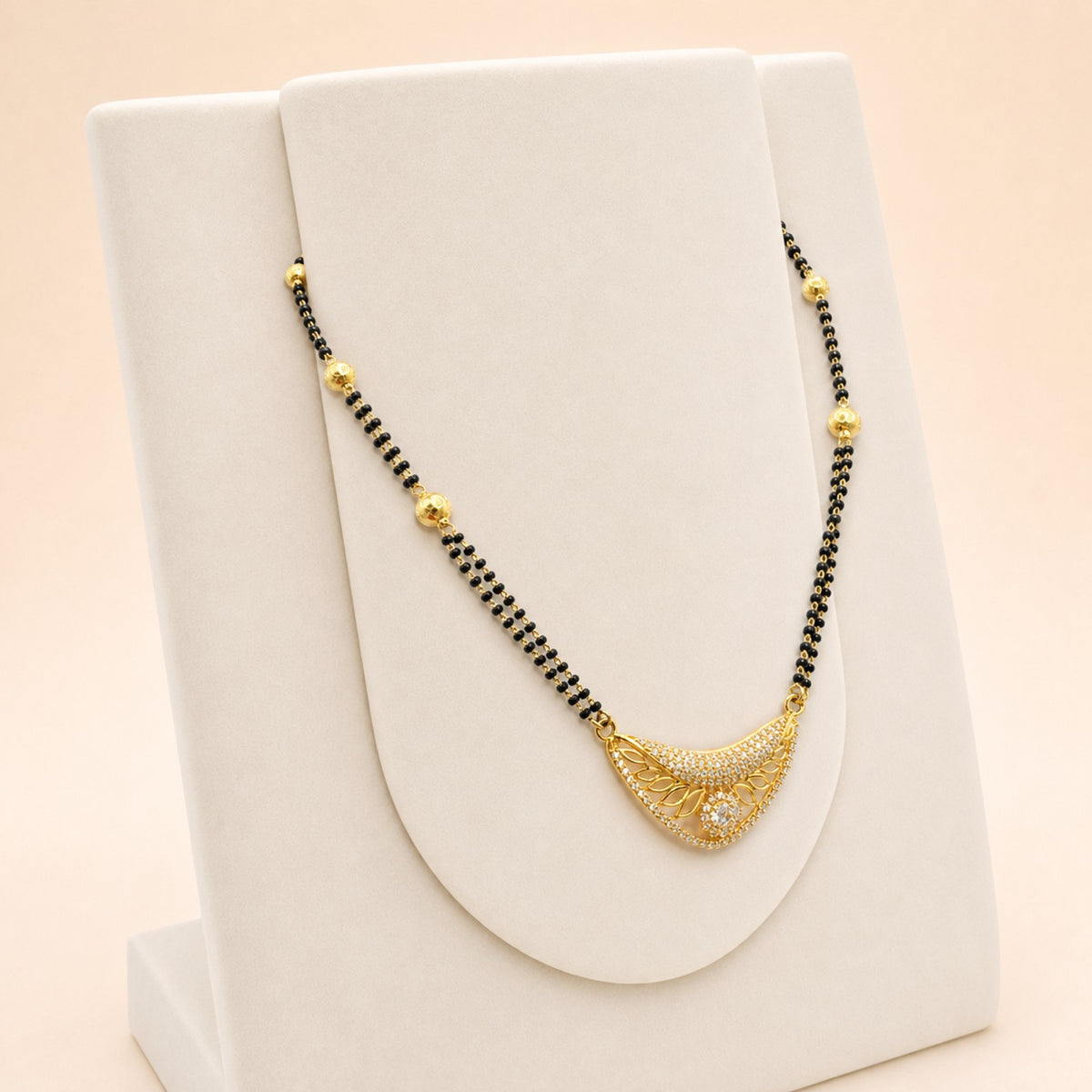 Crescent Mangalsutra in 22ct gold — view 2
