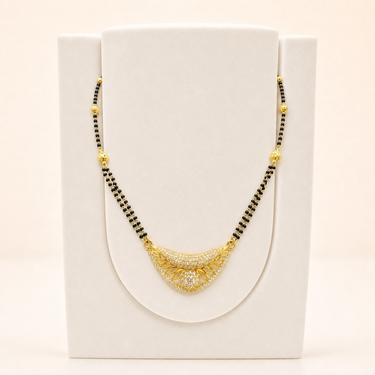 Crescent Mangalsutra in 22ct gold — view 3