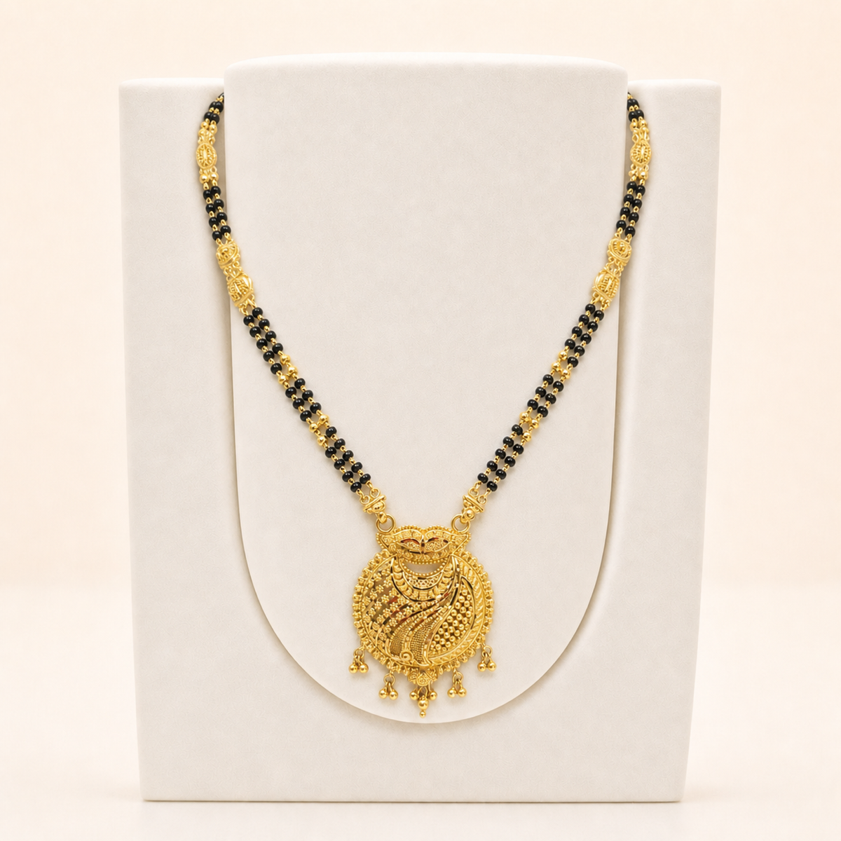 Paisley Pendant Mangalsutra in 22ct gold — view 1