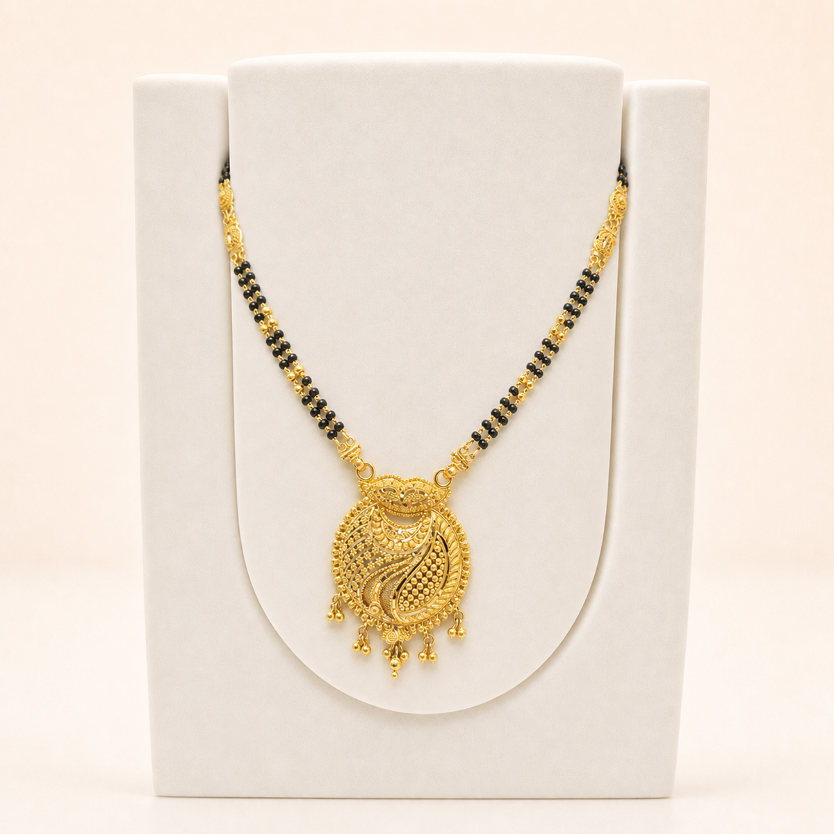 Paisley Pendant Mangalsutra in 22ct gold — view 2