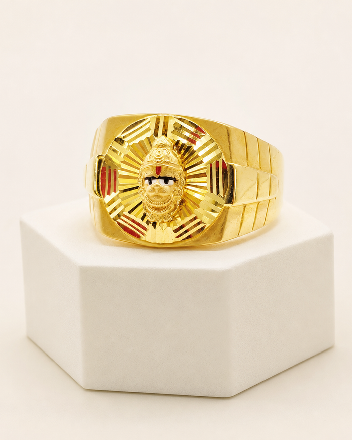 Deity Signet Ring in 22ct gold — view 1
