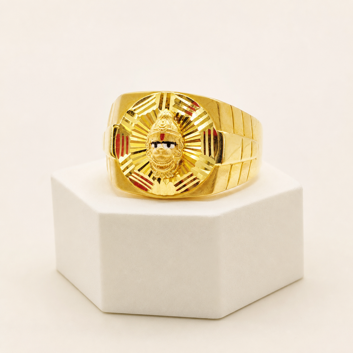 Deity Signet Ring in 22ct gold — view 1