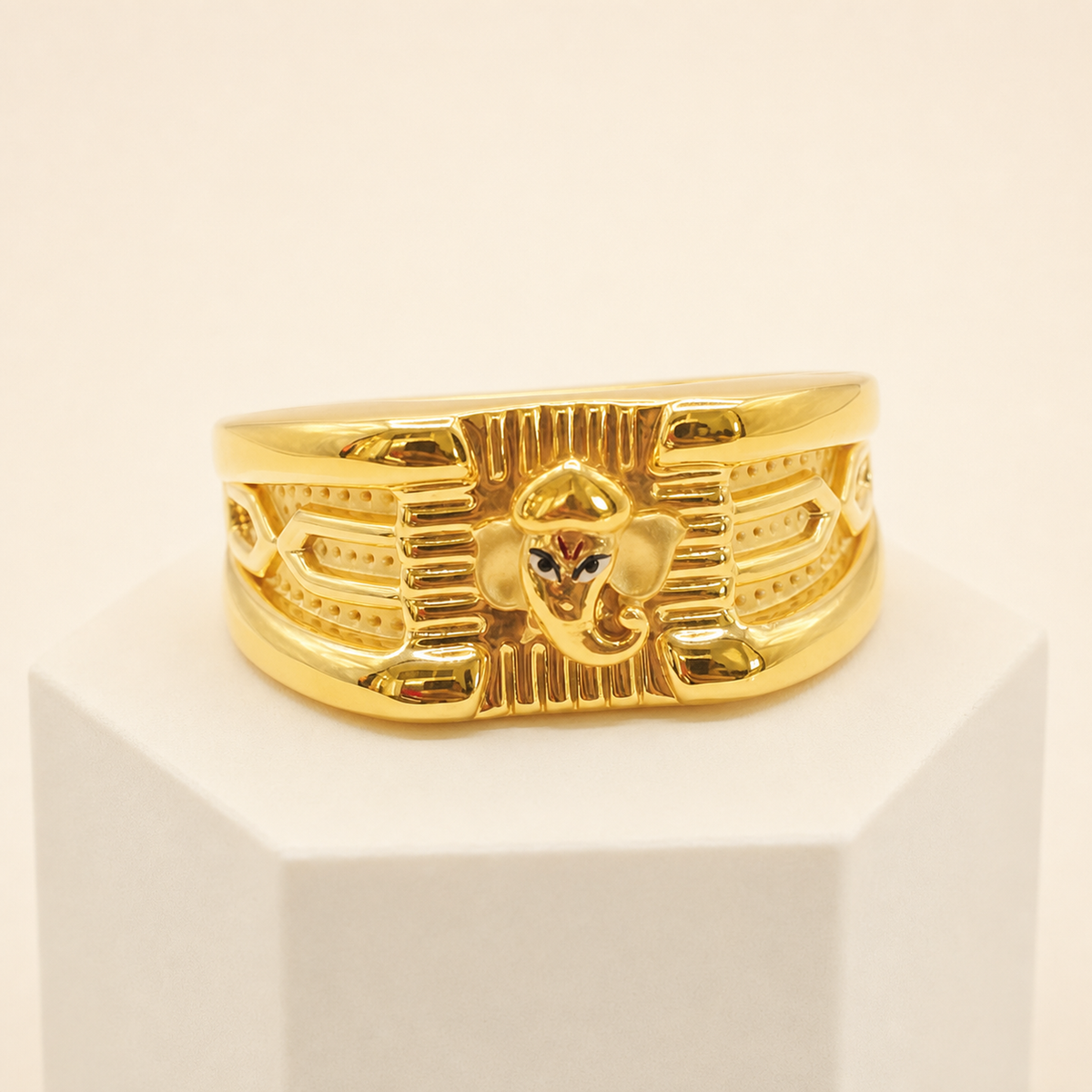 Ganesha Band Ring in 22ct gold — view 1