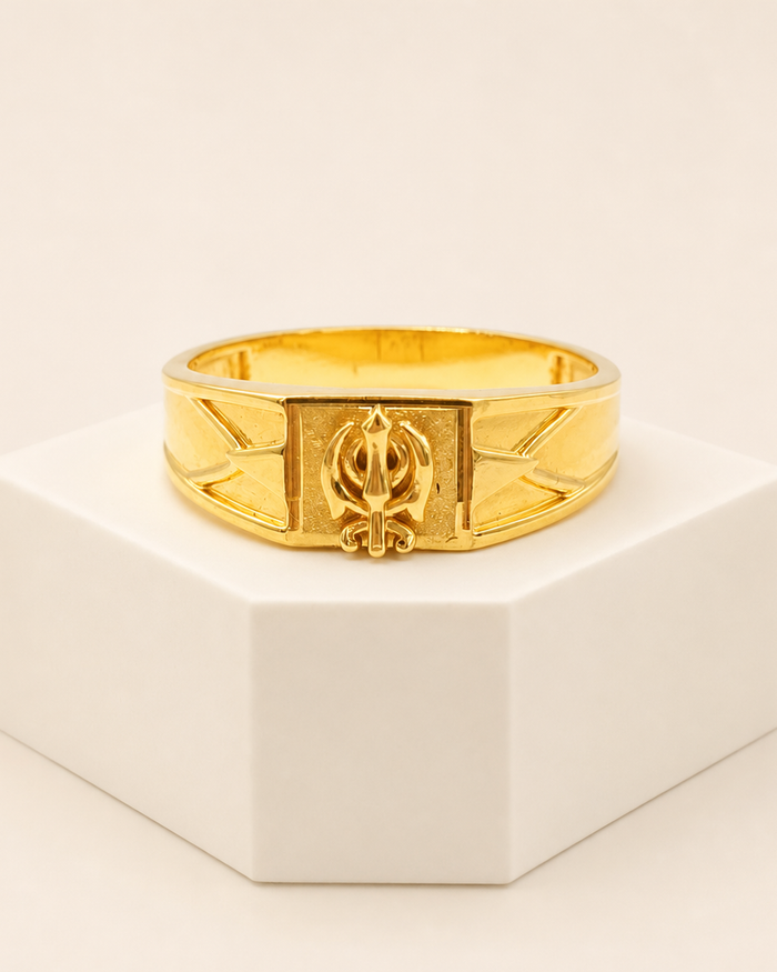 Khanda Band Ring in 22ct gold — view 1