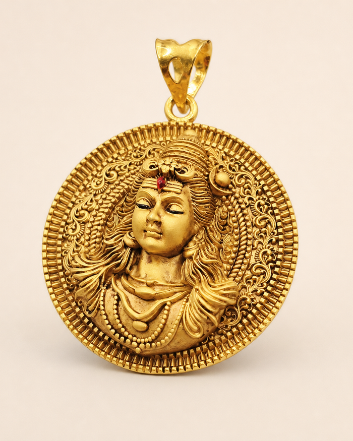 Shiva Pendant in 22ct gold — view 1