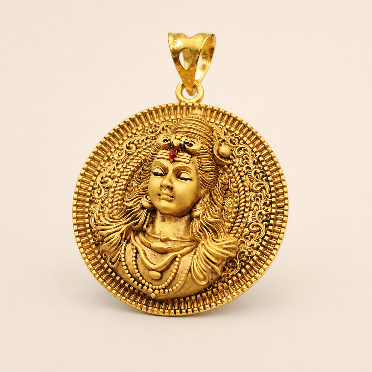 Shiva Pendant in 22ct gold — view 1