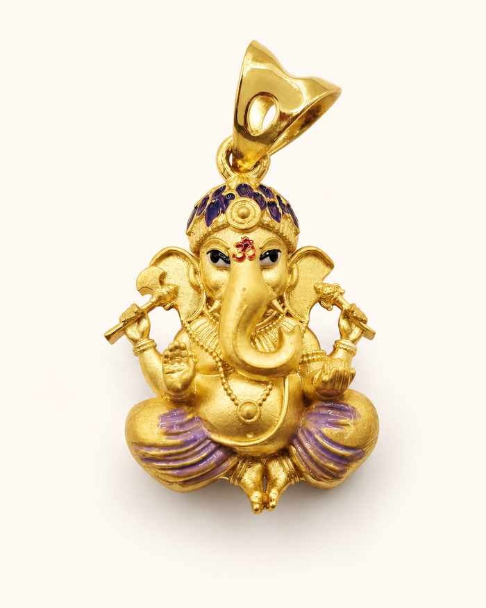 Ganesha Pendant in 22ct gold — view 1