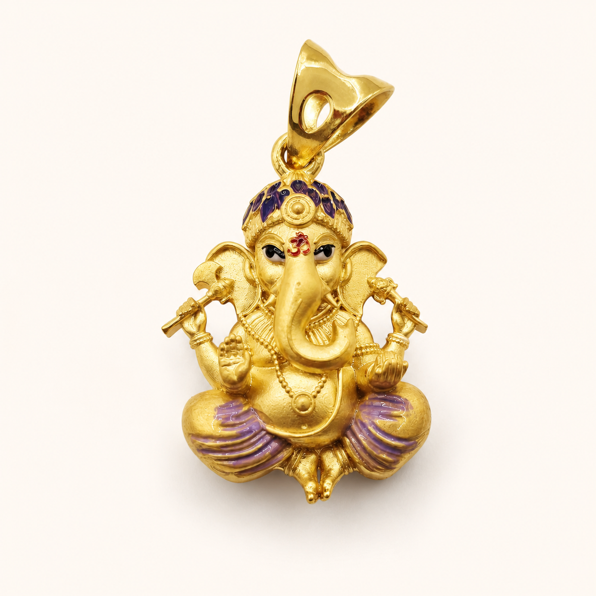 Ganesha Pendant in 22ct gold — view 1
